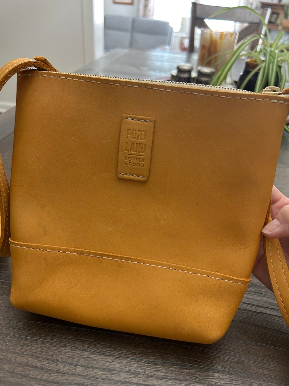Portland Leather Mustard Yellow Crossbody Bag